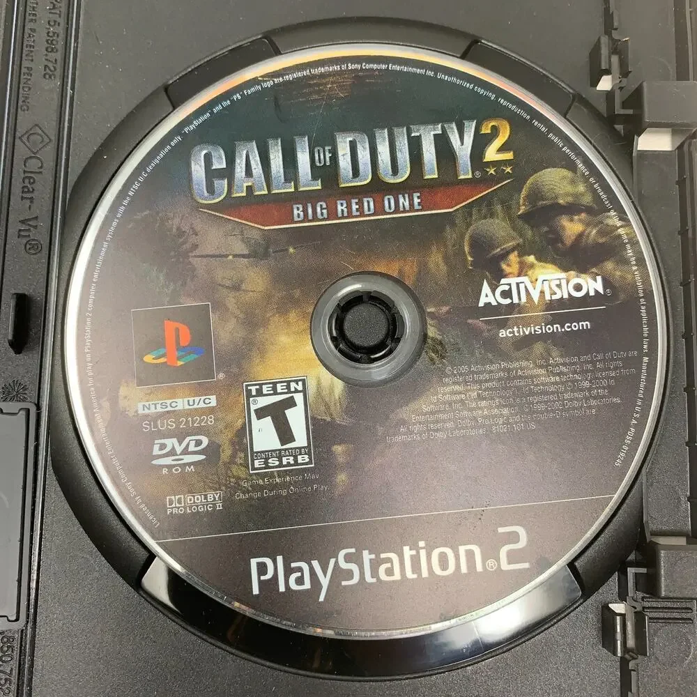 Call of Duty: Big Red One & World at War PlayStation 2 Game Discs Only Untested